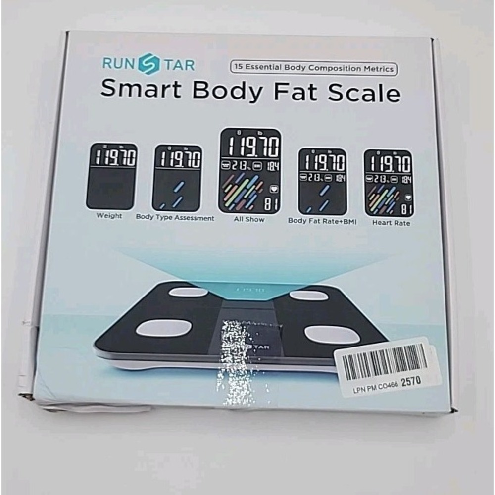 Runstar Smart Bathroom Scale Digital‎ for Body Weight and Fat High Accuracy